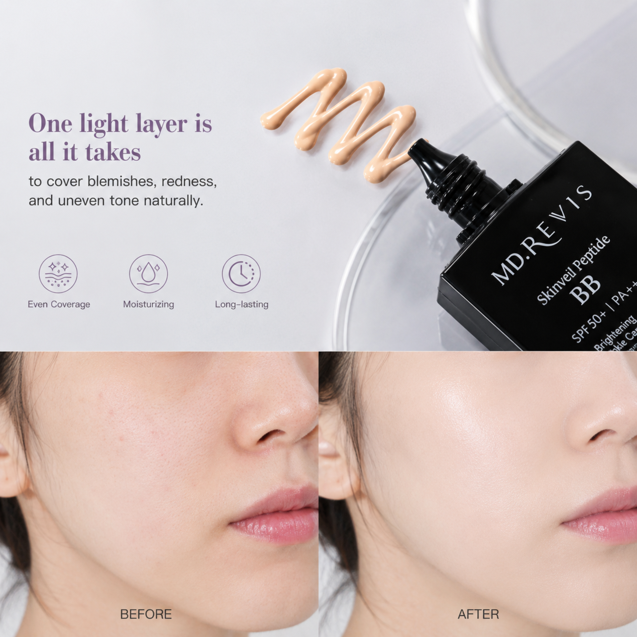 SkinVeil Peptide BB Cream SPF50+