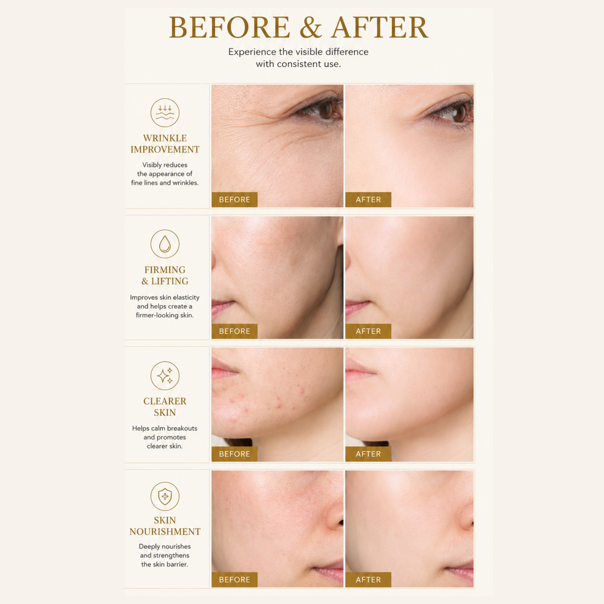 24K Gold Overnight Recovery Serum - Luxury Home Spa Care