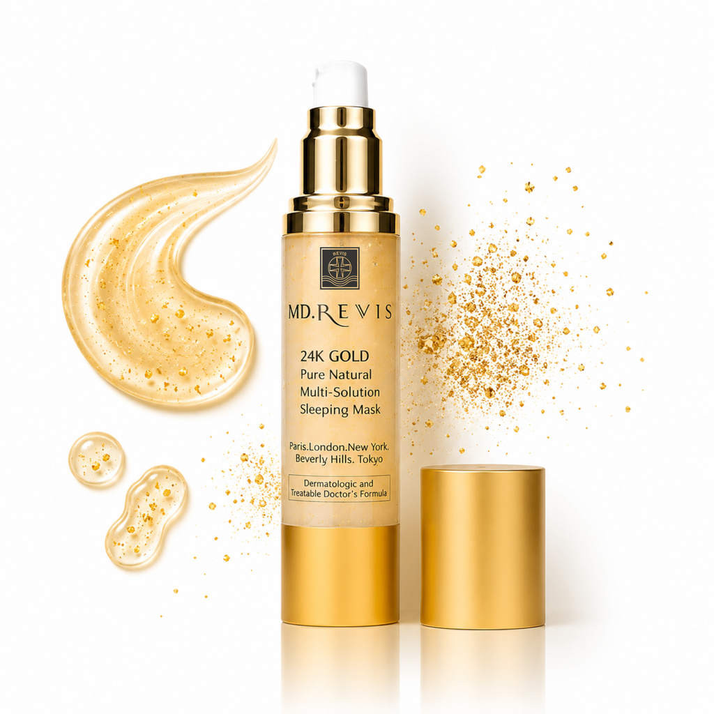 24K Gold Overnight Recovery Serum - Luxury Home Spa Care