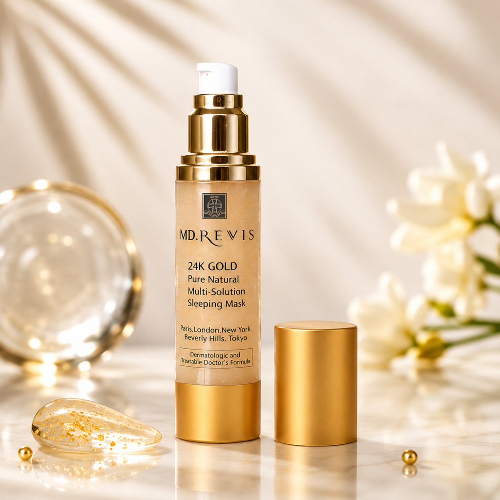 24K Gold Overnight Recovery Serum - Luxury Home Spa Care