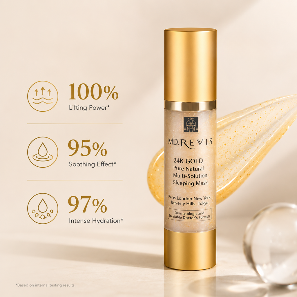 24K Gold Overnight Recovery Serum - Luxury Home Spa Care