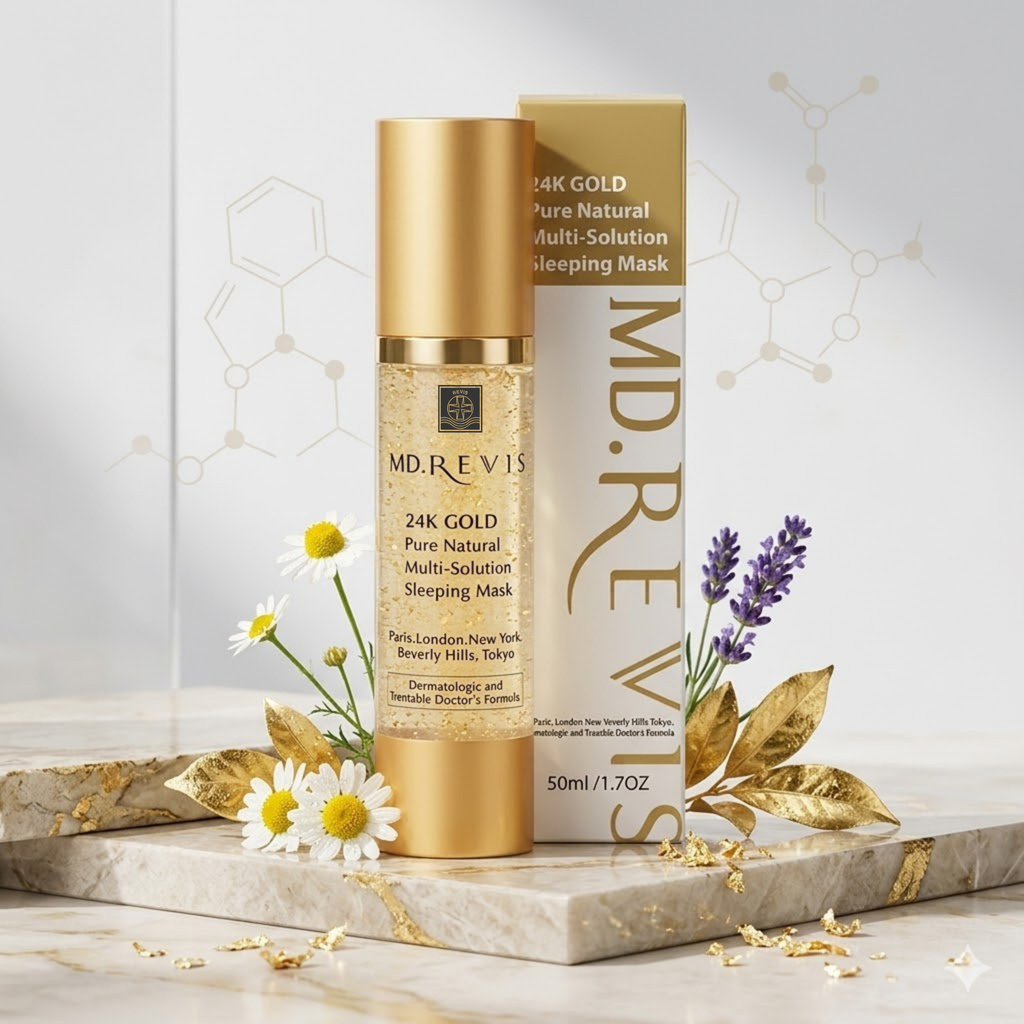 24K Gold Overnight Recovery Serum - Luxury Home Spa Care